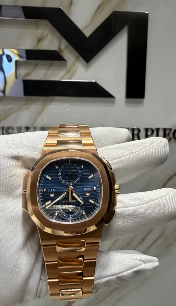 Patek Philippe Nautilus photographed in the Exclusive Masterpiece boutique, Dubai